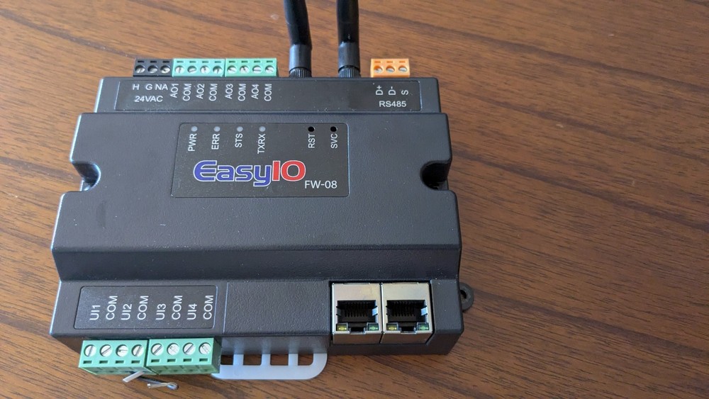 EASYIO FW-08 WiFi 8-point BMS/BAS Controller Like New