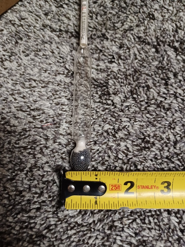 Vintage U.S. Custom House Hydrometer Proof & Tralle’s Scale Temp 60F