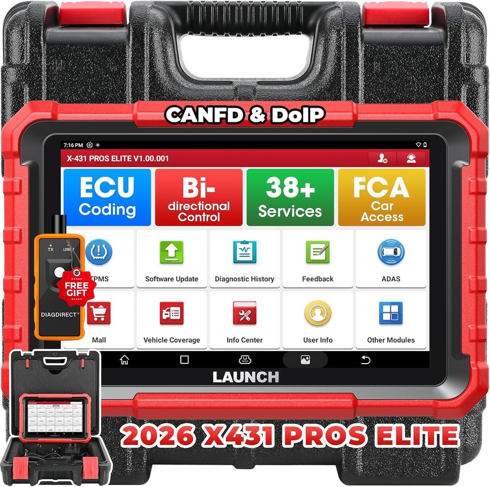 2026 Newest LAUNCH X431 Pro Elite V+ Bidirectional Car Diagnostic Scanner Coding