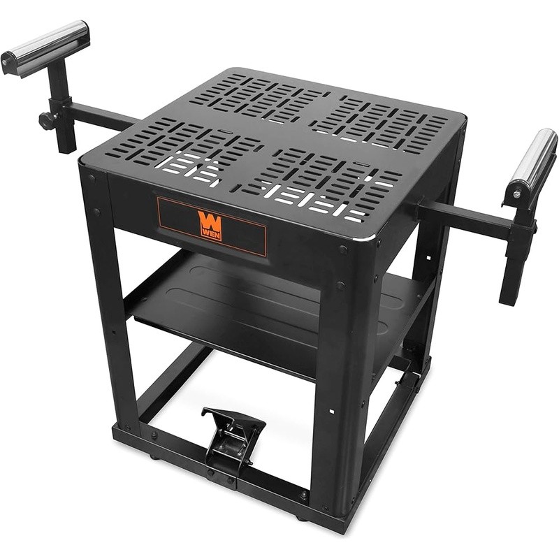 Adjustable Rollers Mobile Work Stand Benchtop Planer Miter Saw Support