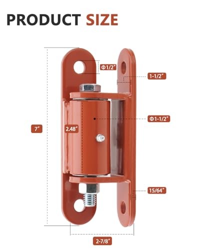 Heavy Duty Gate Hinge, 7" Bolt onto Gate Hinge, Weldable Hinges for 1 Pack