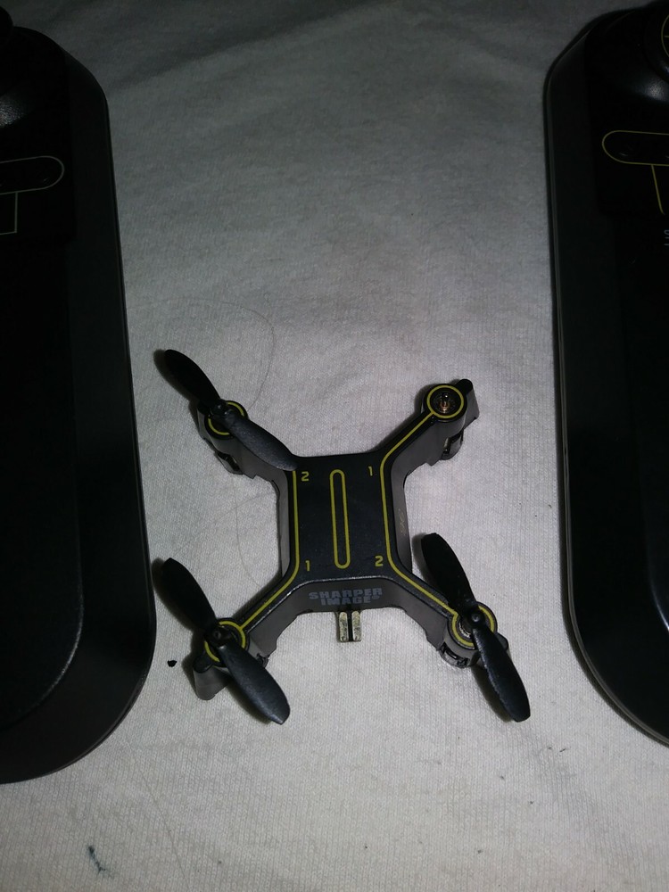 2 Sharper Image DX-1 Remotes Controllers Plus Micro Drone For Parts Not Tested