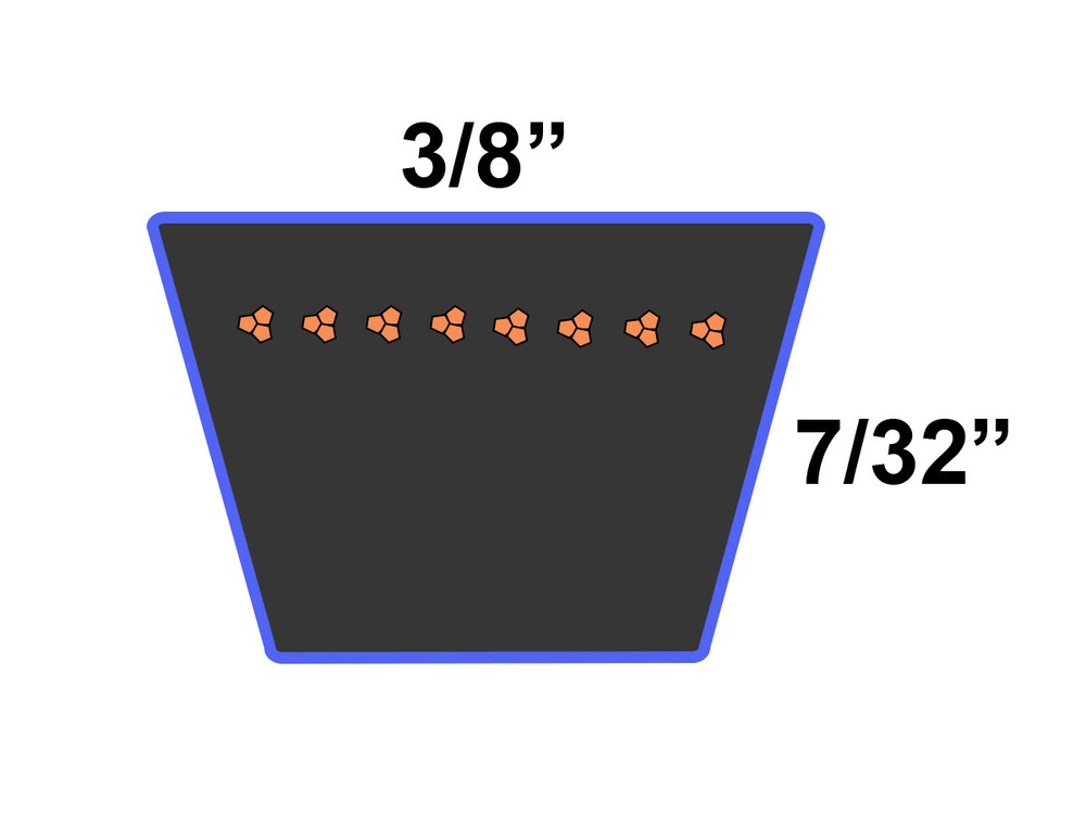 D&D 954-04032B Heavy Duty Aramid Replacement Belt fits MTD