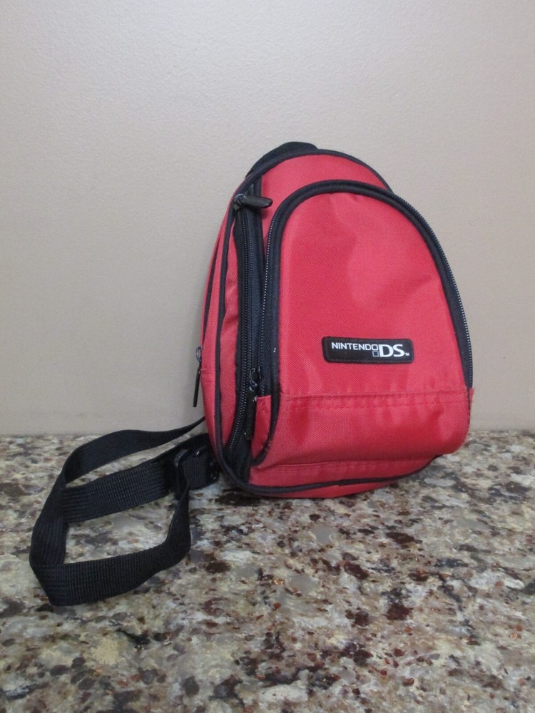 Red Nylon Nintendo DS Storage / Tote Mini Backpack