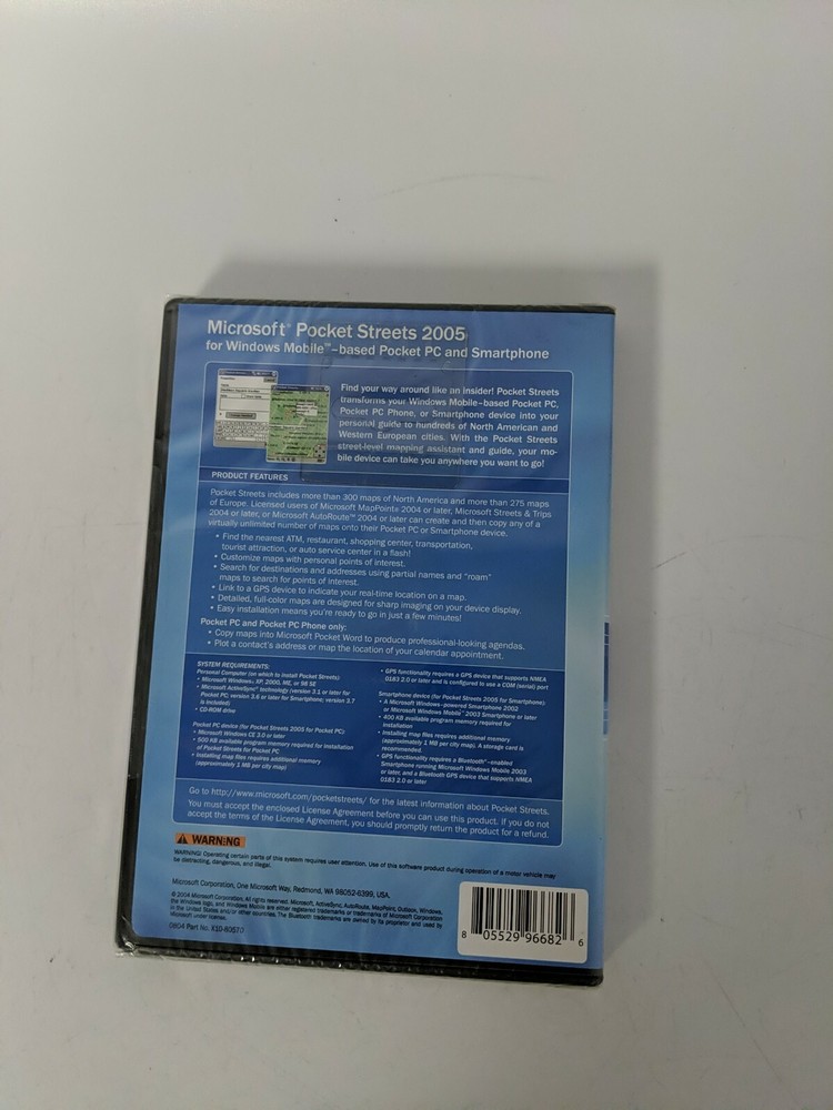 MICROSOFT POCKET STREETS 2005