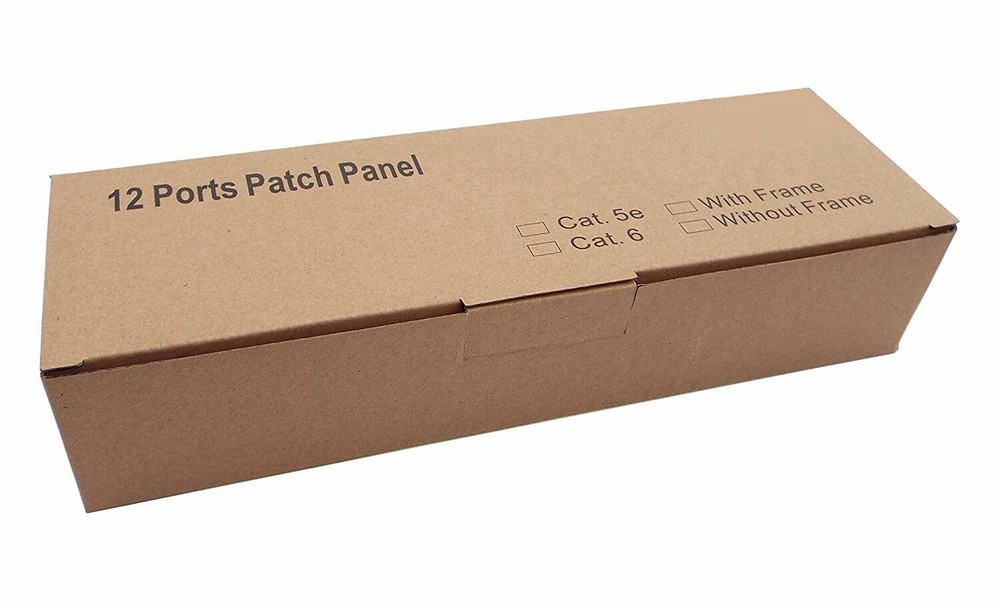 CNAweb 12 Port Vertical Cat5e 110 RJ45 Network Patch Panel 568A 568B w/Bracket
