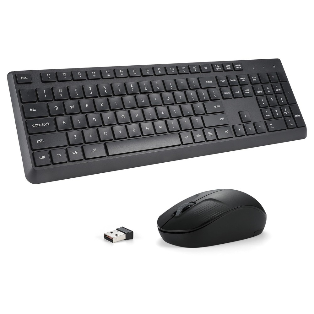 Wireless Keyboard and Mouse Combo for Windows, 2.4G Full-Sized External Cordl...