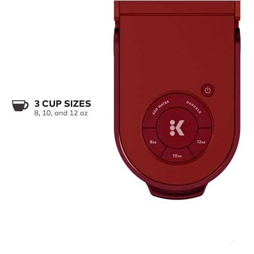 Single Serve Coffee Maker, 3 Brew Sizes, Multistream Tech, 46oz Reservoir, Red