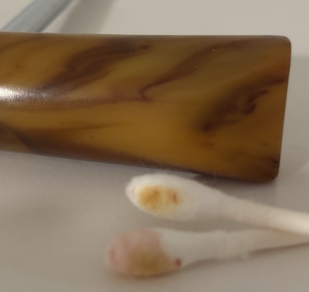 Vintage Bakelite Corkscrew Butterscotch Catalin Swirl T Handle