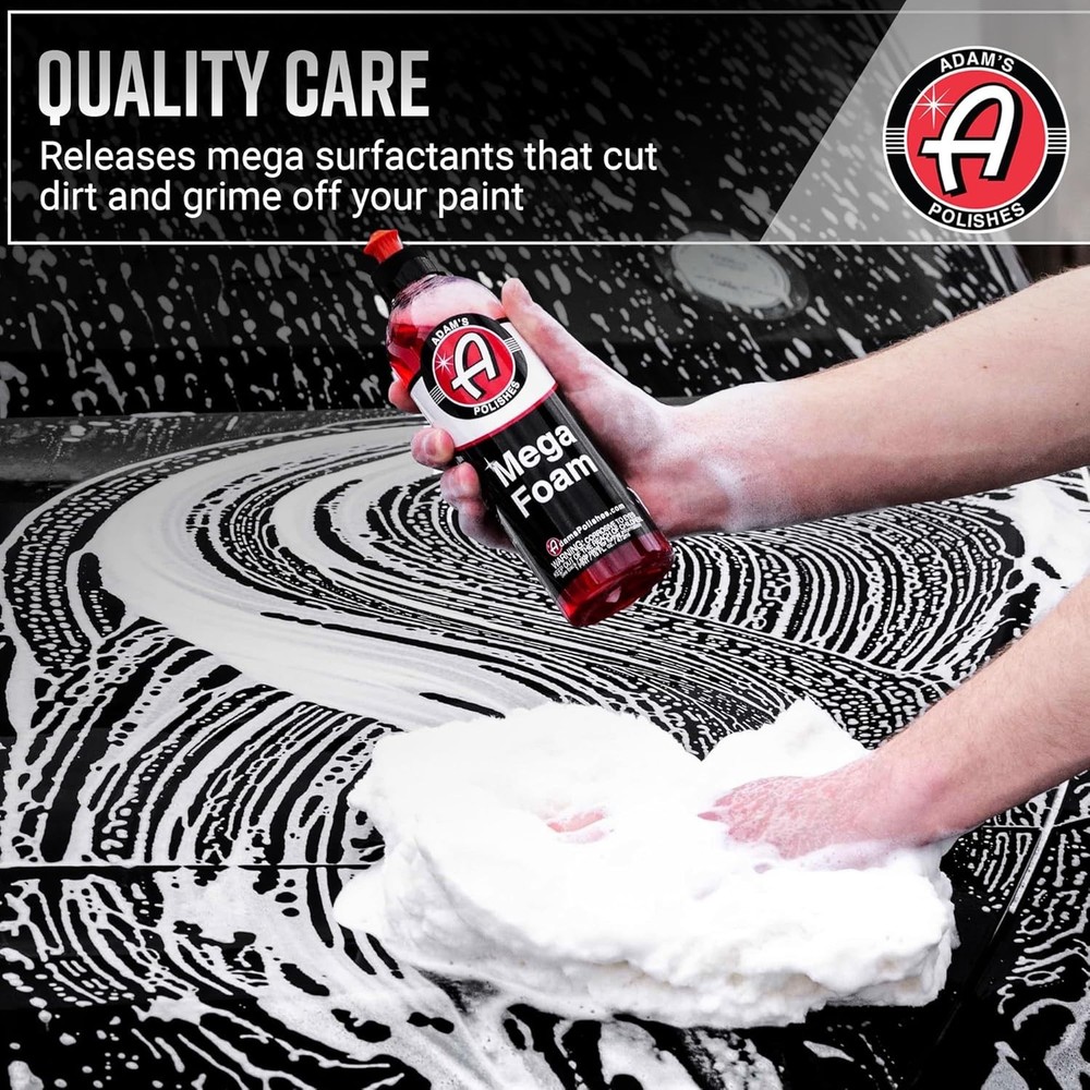 Adam's 16oz Mega Foam Shampoo - Advanced pH Neutral Clean Without Stripping