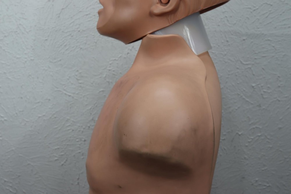 CPR Trainer Manikin EMS Nursing First Aid Training Used 3 Face Replacements