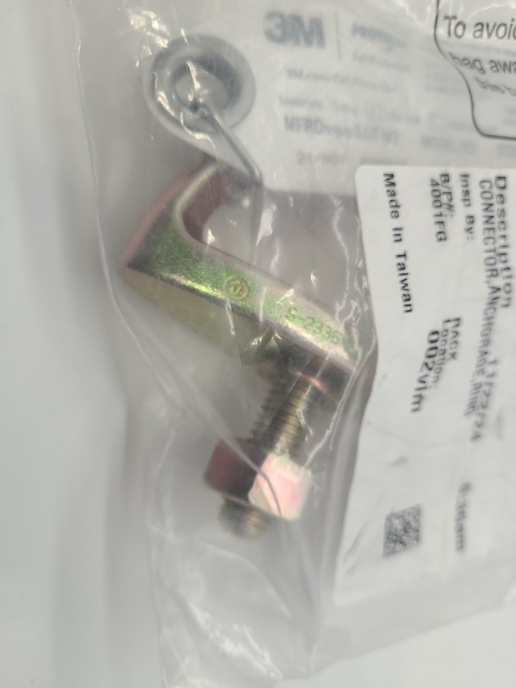 3M Fall Protection Protecta Eyebolt D-Ring Anchorage Connector, AN112A