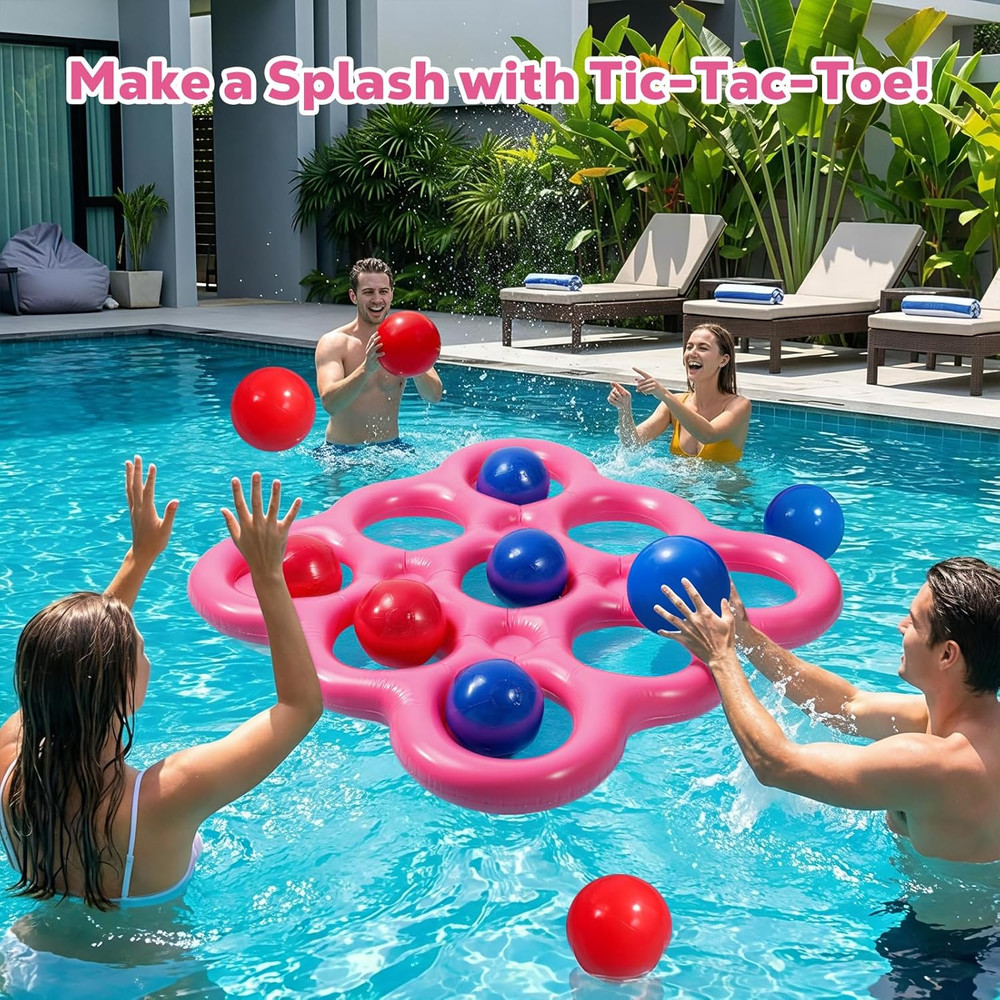 MoKo Pool Tic-Tac-Toe Float Game Set 10 Balls 2-10P
