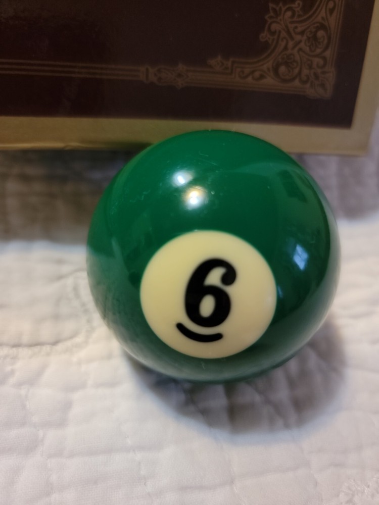 Replacement Billiard Pool 6 Ball Green Empire 2.25" EUC