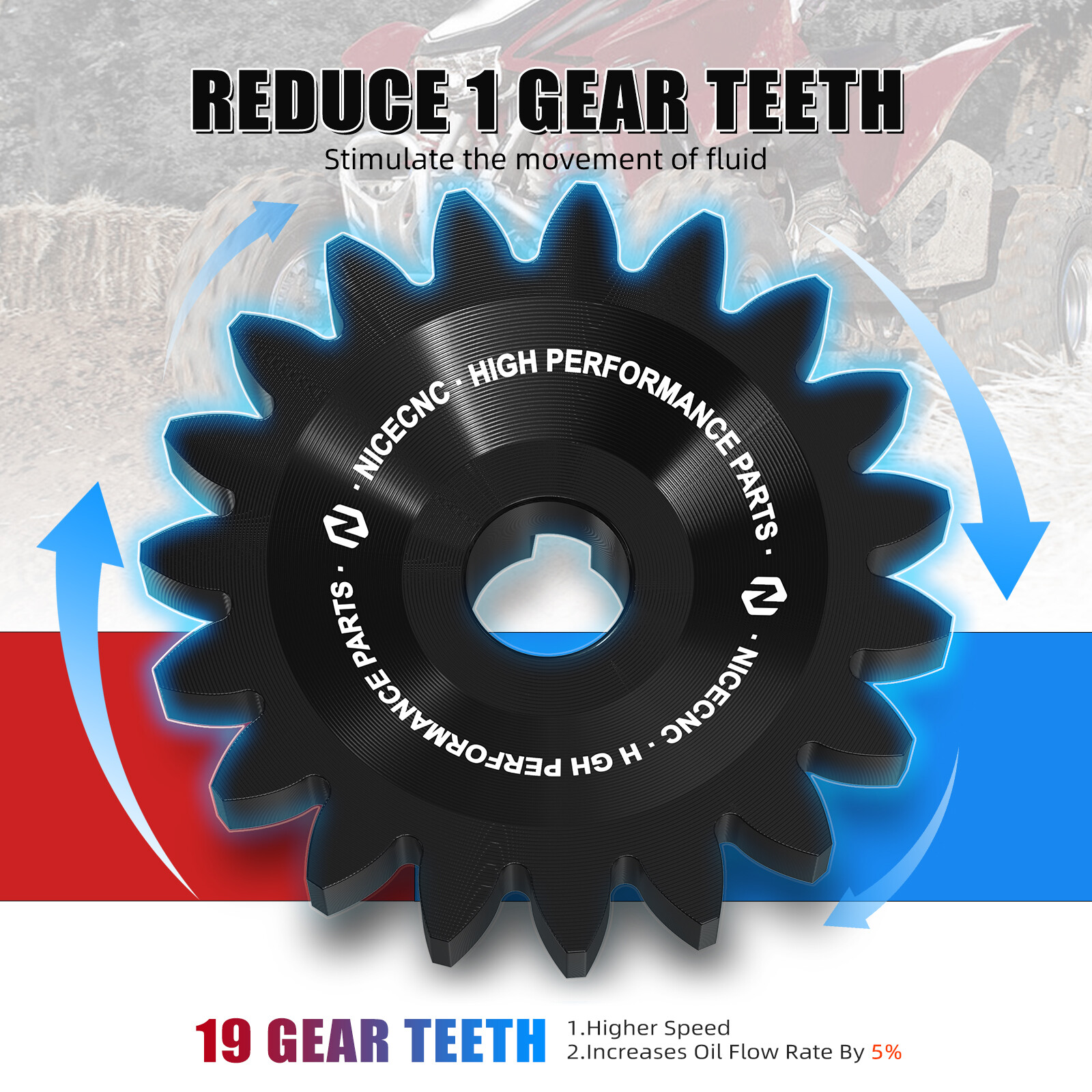 19T Oil Pump Drive Gear #15133-MEB-670 For Honda TRX 450 R ER TRX450R TRX450ER