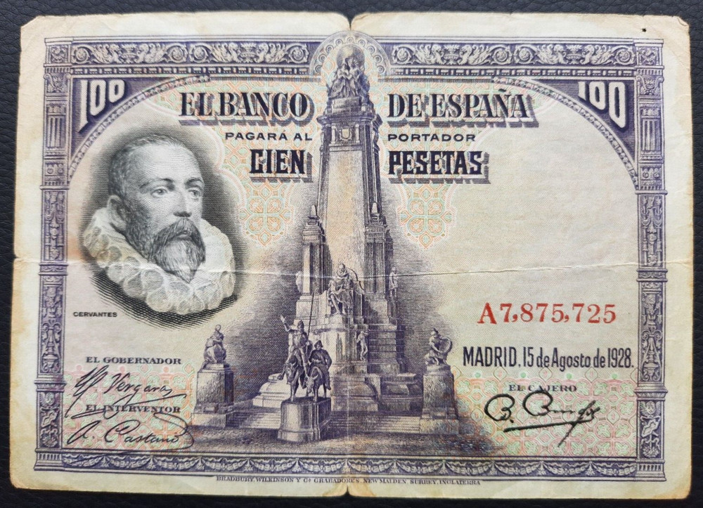 Spain 100 Pesetas 1928 Banknote