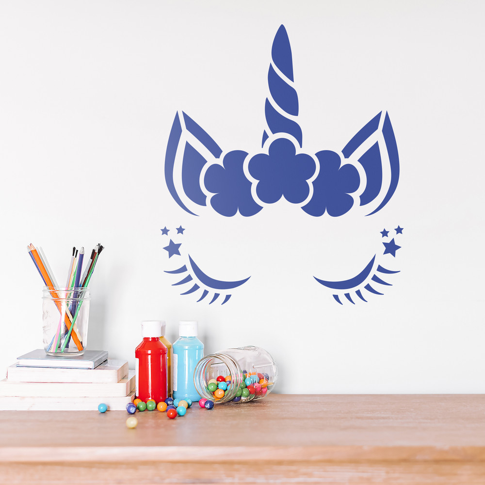 Unicorn Head Stencil - Durable & Reusable Mylar Stencils