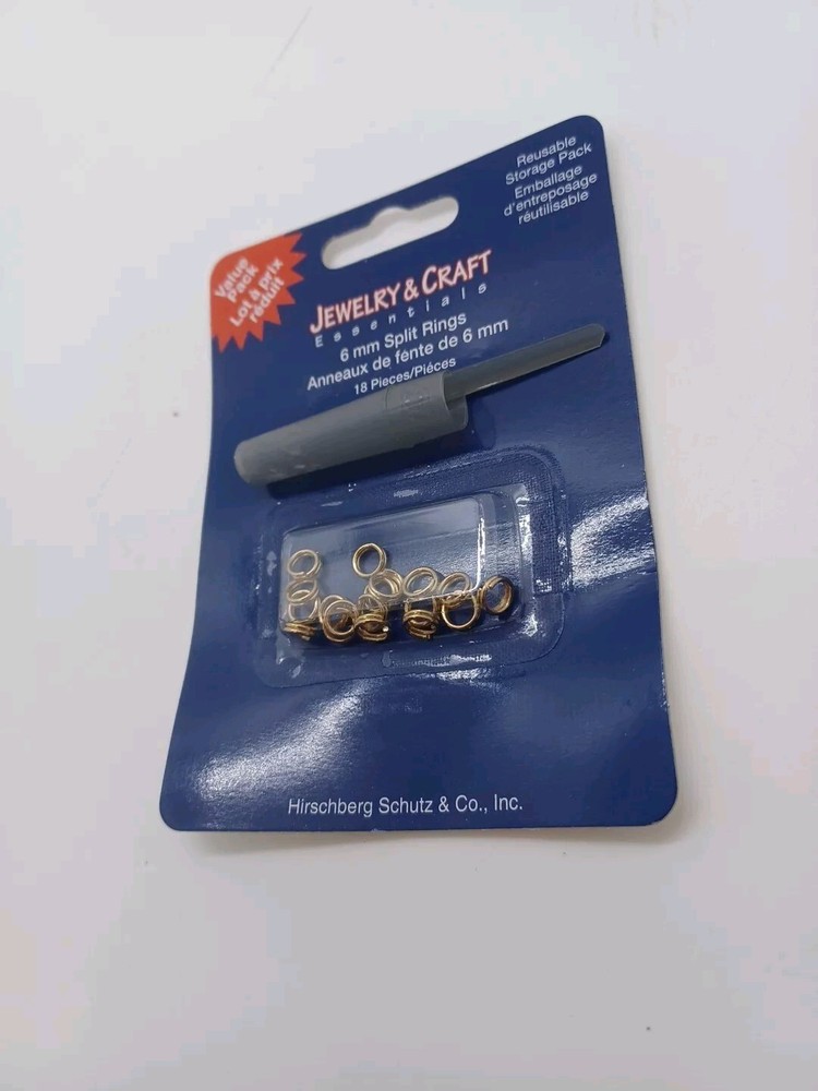 18 Split Rings Goldtone 6mm Small