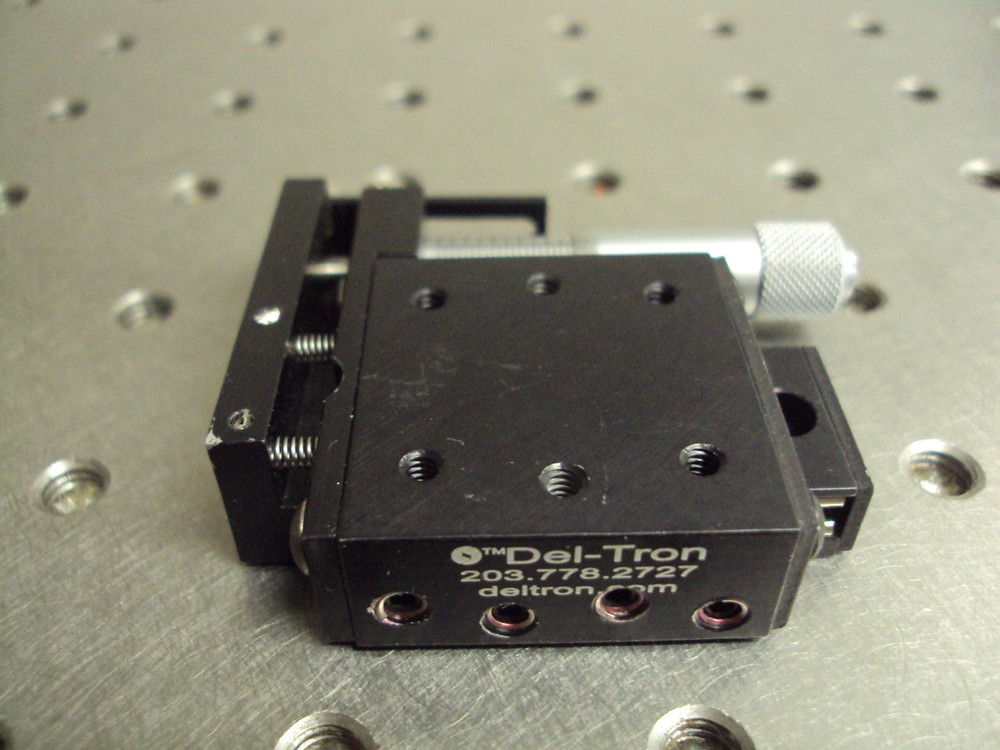 DELTRON LINEAR TRANSLATION STAGE PLATFORM LENSE OPTICS POSITIONER