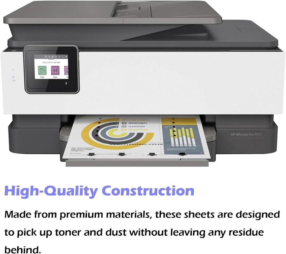Printer Cleaning Sheets, Letter Size, 15-Pack for Laser & Inkjet