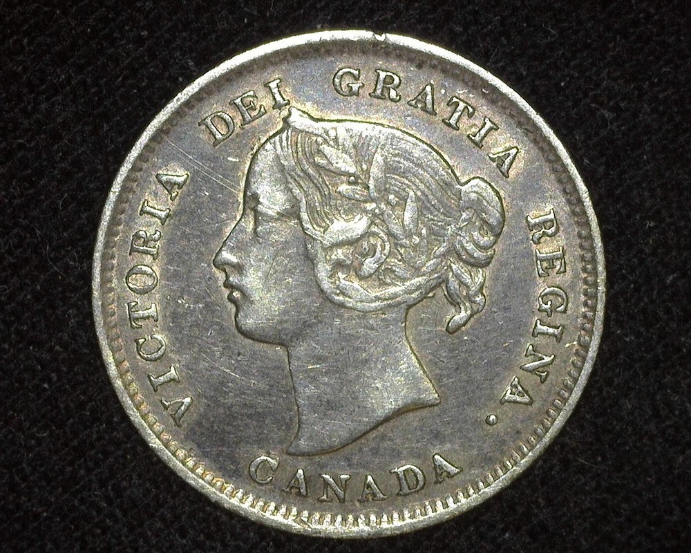 CANADA 1901 5 CENTS KM2 SILVER EXTREMELY FINE ~D20
