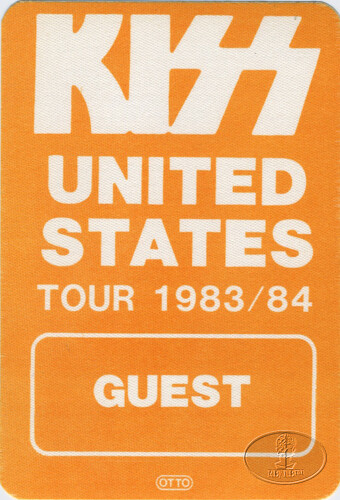 KISS 1983 U.S. Tour Backstage Pass Gene Simmons