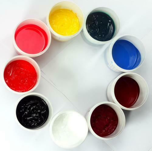 Screen Printing Materials Kit 1 Color Press Hand Tools Screen Frame Scraper Ink