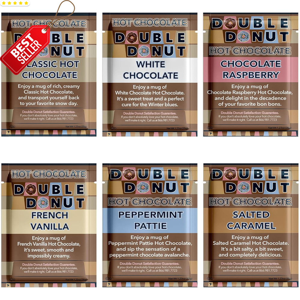 Hot Chocolate Packets Variety 30 Count Classic White Raspberry Caramel - US