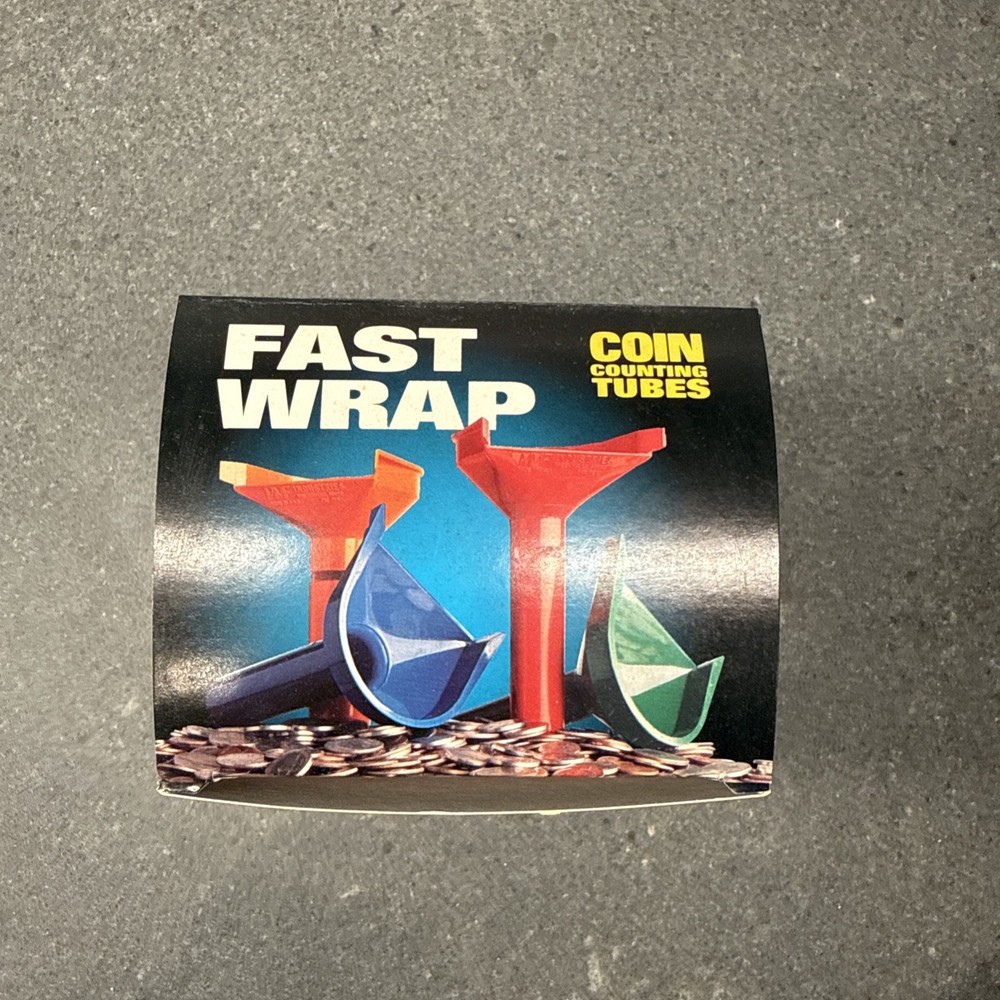 Fast Wrap Coin Counting Tubes Assorted Change Sorter Counter MMF Wrapper 1c-25c