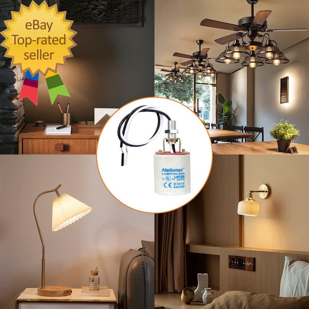 E26 E27 Ceramic Light Socket Medium Base Porcelain Lamp Holder Ceramic Light