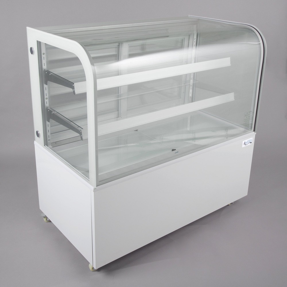 48" Curved Glass White Refrigerated Bakery Display Case