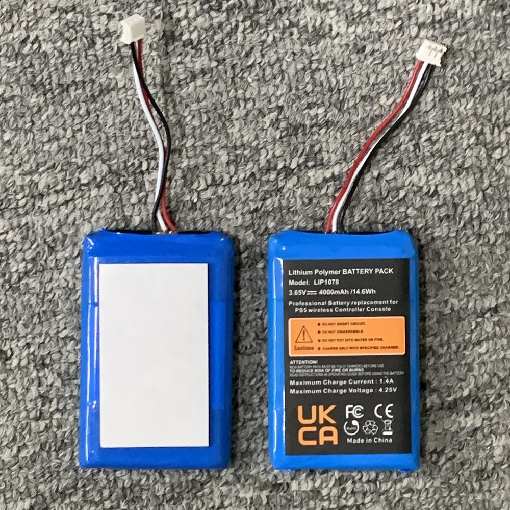 2 PACK 4000mAh Battery Replacement for Sony Playstation 5 Dualsense Controller