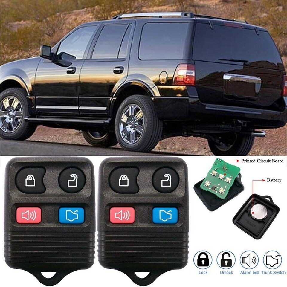 Replace For Ford Alarm Remote Keyless Entry Control Key FOB Clicker 4 Button