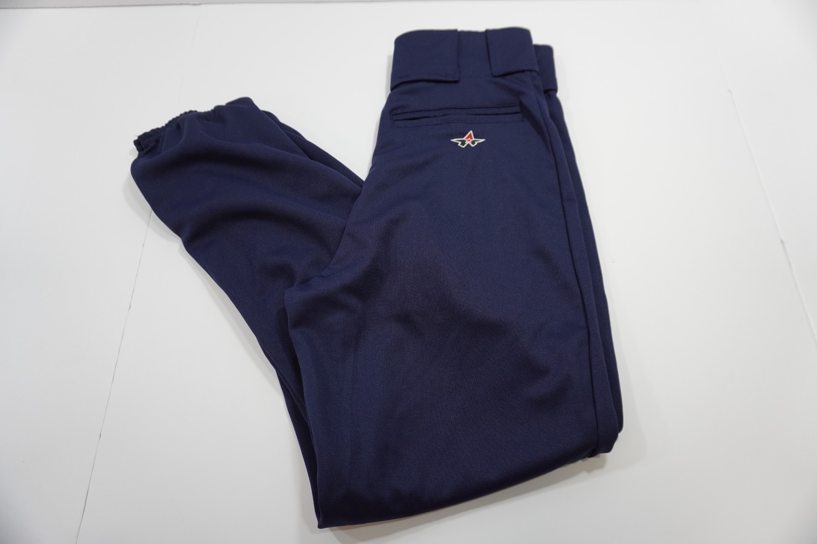 Alleson Adult Men's L Navy Softball/Baseball Pants Elastic Waist 5 Belt loop