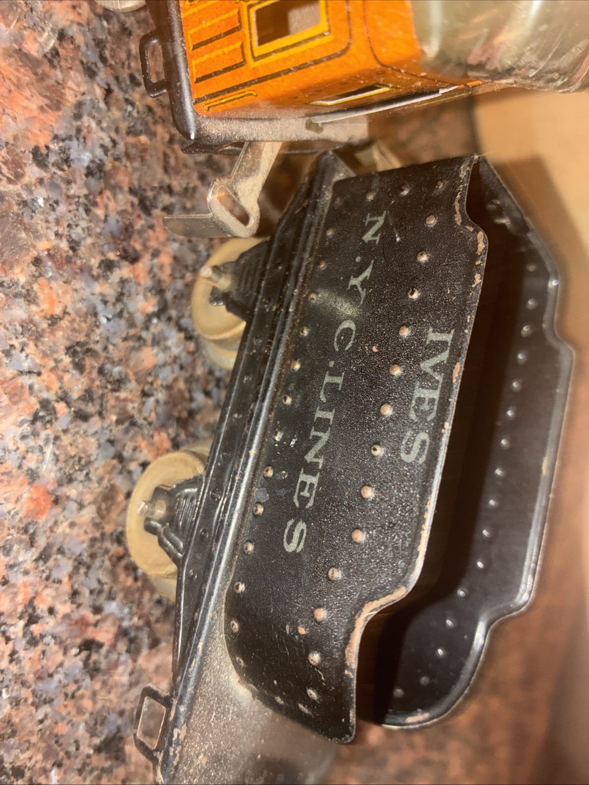 Ives Wind Up Train Set #4, , Box, Tracks, Key, Orig Paint, Running