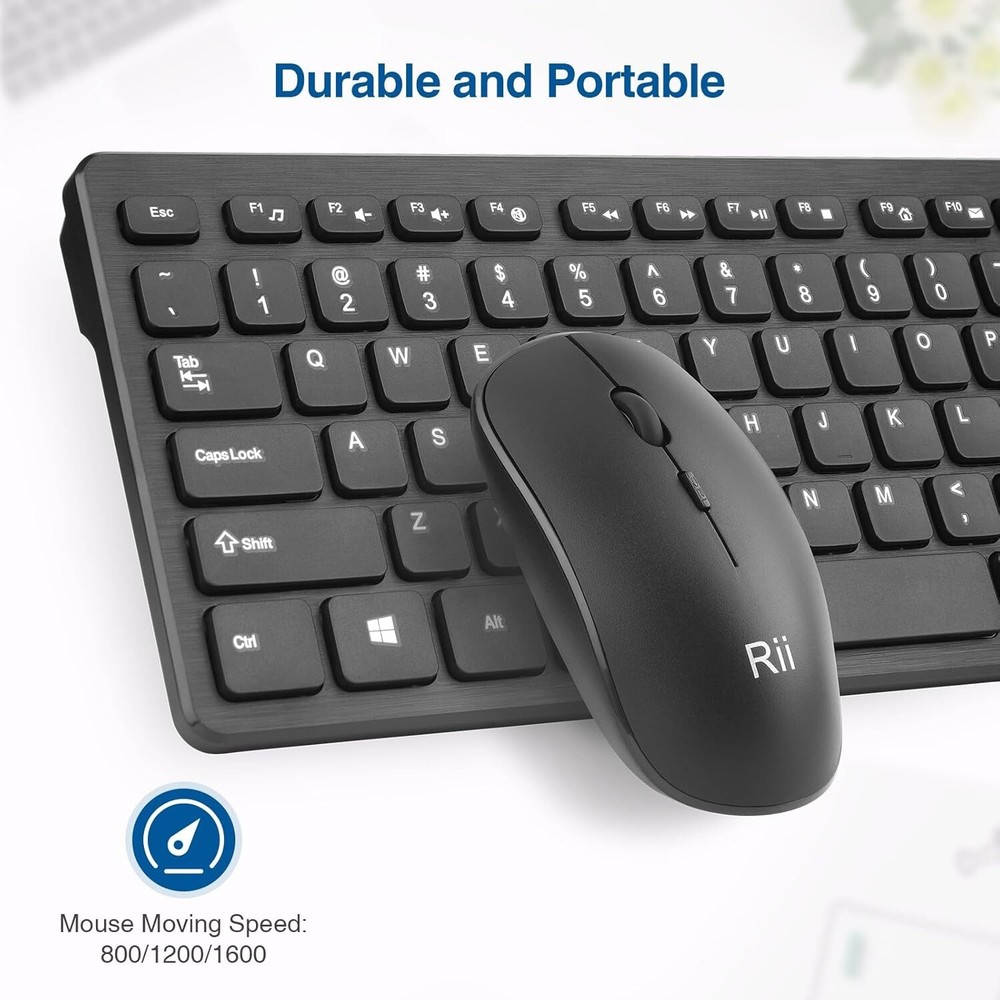Combo Teclado y mouse Inalambricos para Windows, Android TV Box/Raspberry / PC