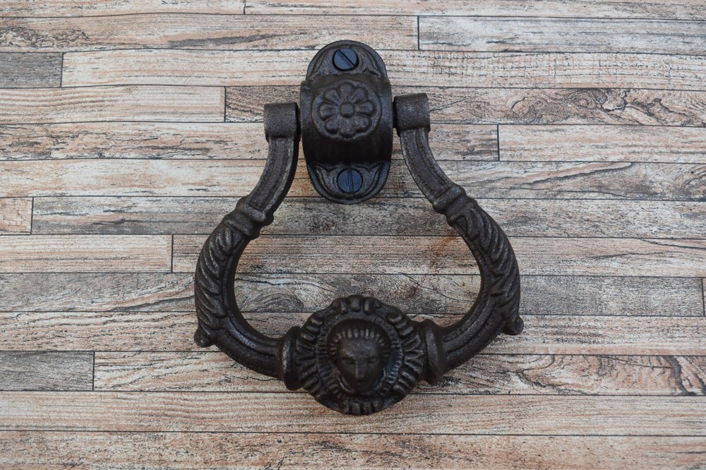 Vintage Style Cast Iron Knocker Prince Face Design Front Door Gate Pull Handle