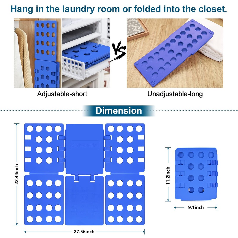 V1 Shirt Folding Board t Shirts Clothes Folder Durable Plastic Laundry folder...