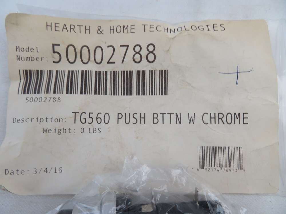 50002788 TG560 BBQ IGNITOR PUSH BUTTON COLLAR HEARTH AND HOME TECHNOLOGIES