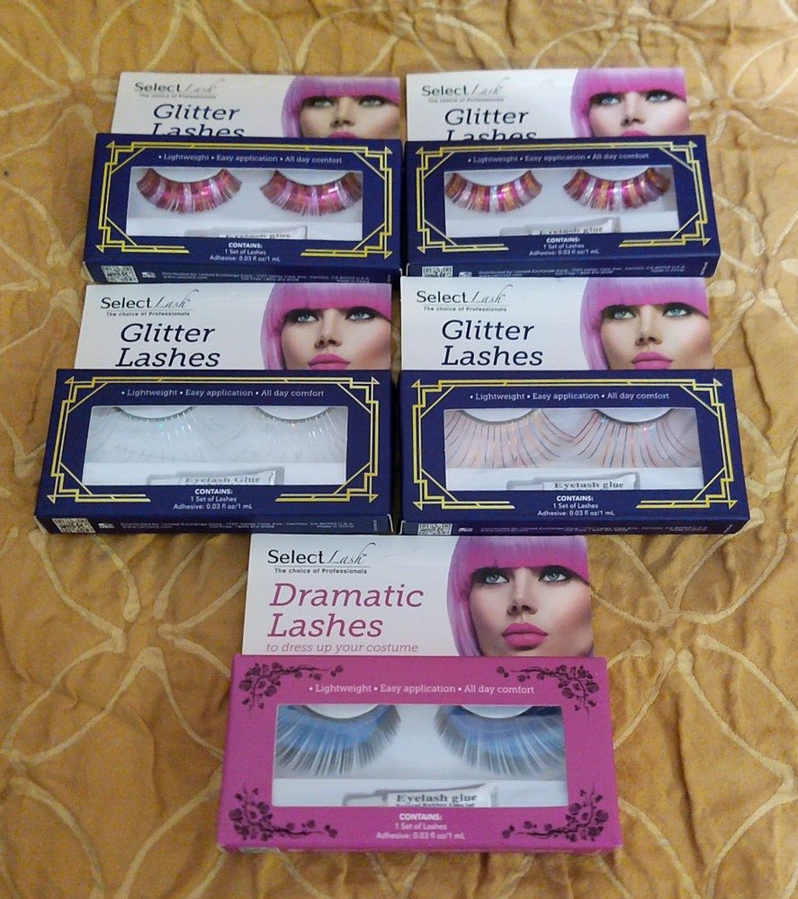 Select Lash Dramatic Lashes Glitter 5 Pack Set Cosplay Costume Lashes