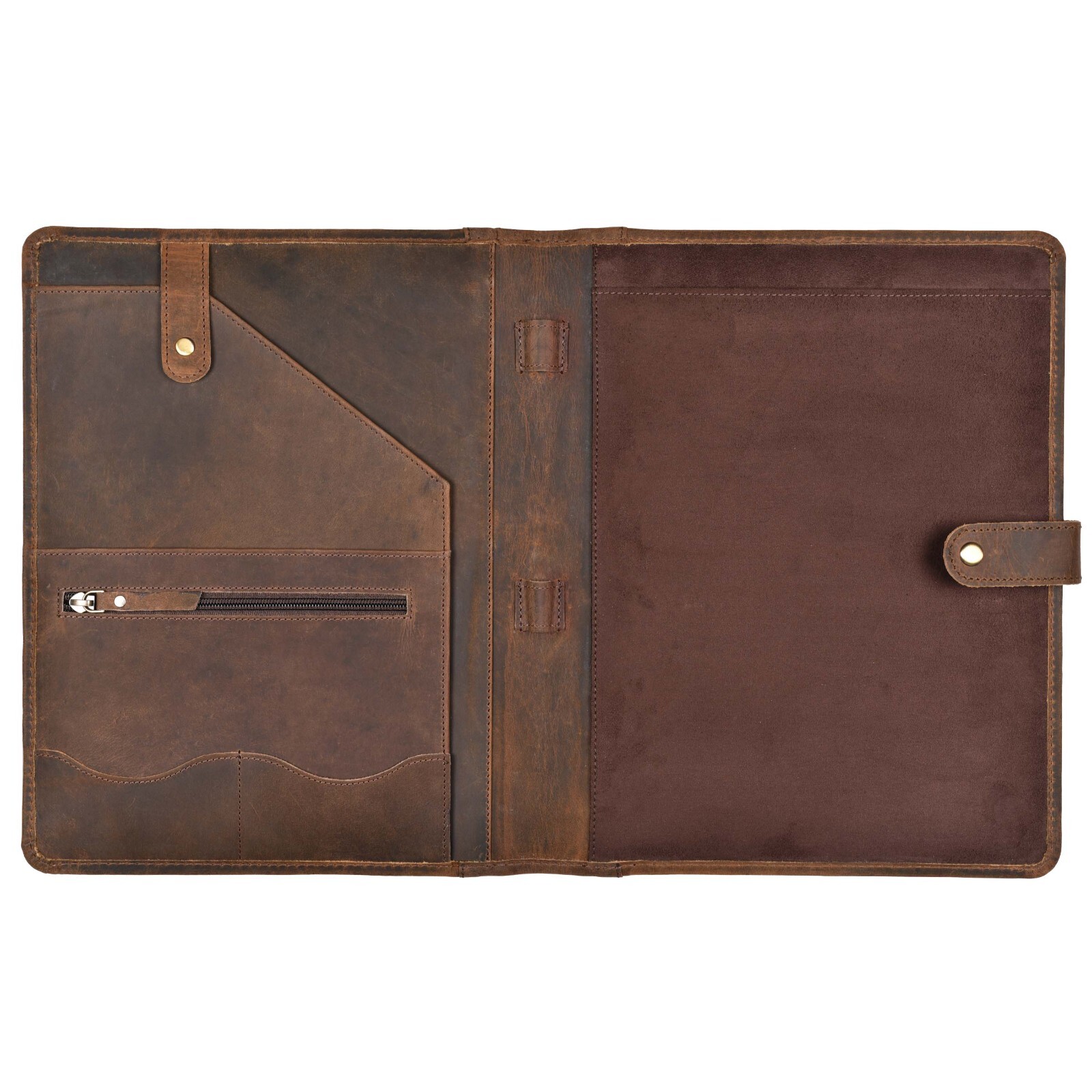 Leather Portfolio Organizer - Professional Business Padfolio for Men & Women