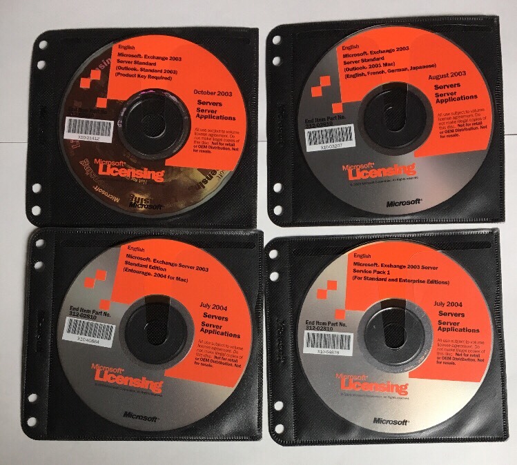 Microsoft Licensing 2003 Servers Server Applications 312-02810 Exchange Standard