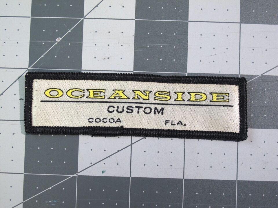 vtg Surfing ephemera - patch Oceanside Custom Cocoa FL