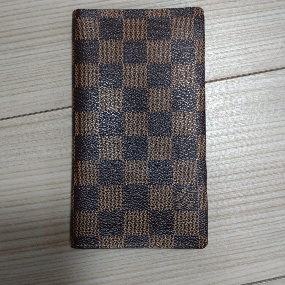 Used Damier pattern leather notebook cover Agenda Posh