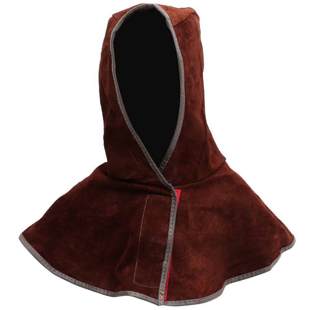 Welding Protective Cap Cowhide Hood with Neck Drape for Work