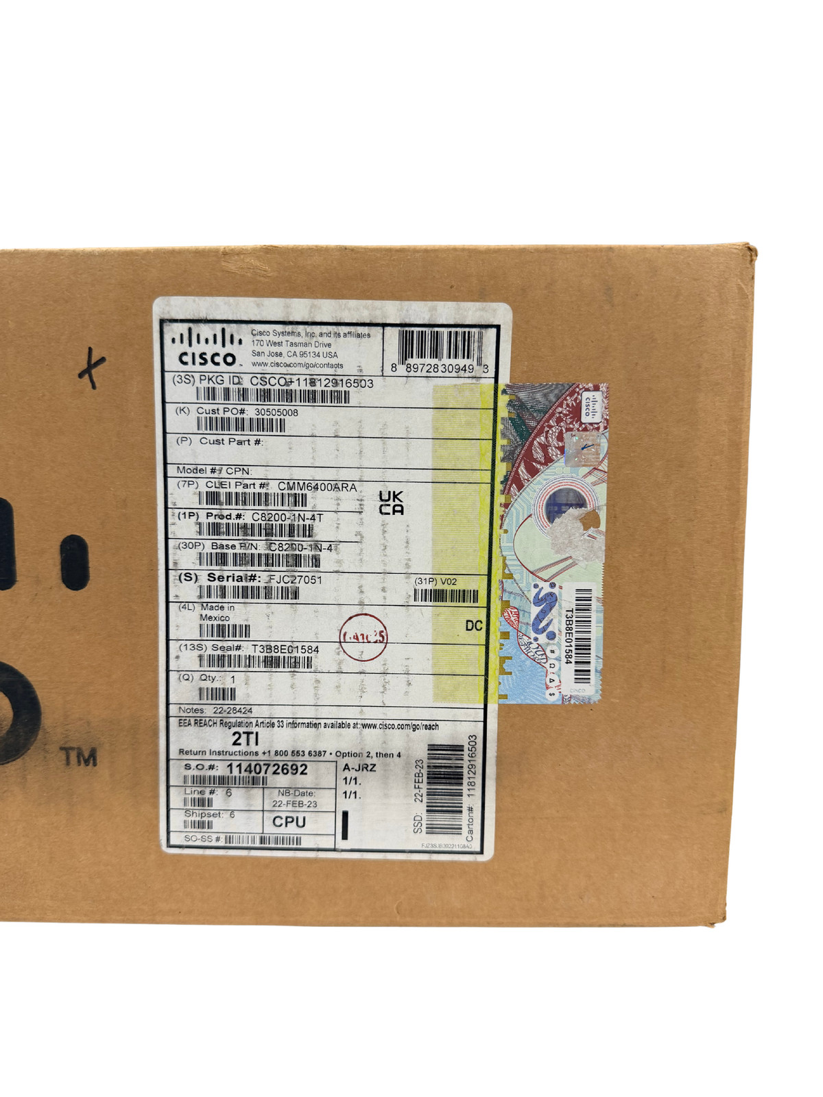 Cisco Catalyst C8200-1N-4T Router BRAND NEW FACTORY SEALED