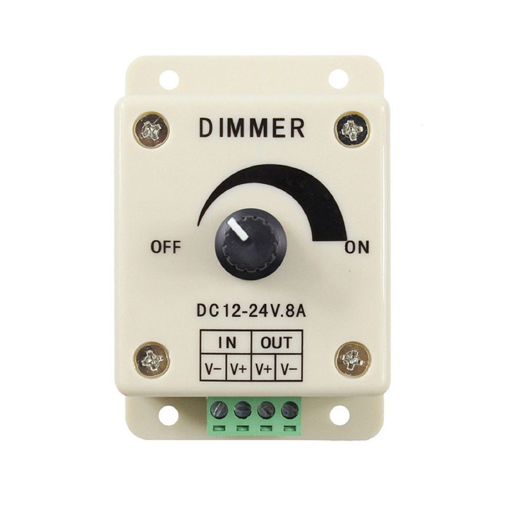 12V 24V LED Light Dimmer Switch 8A Voltage Regulator Adjustable Controller