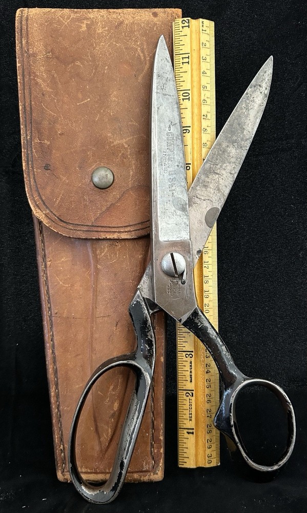 Shears U-Set Compton PTD. 1941 M.P. Coscia Embossed Leather Sheath