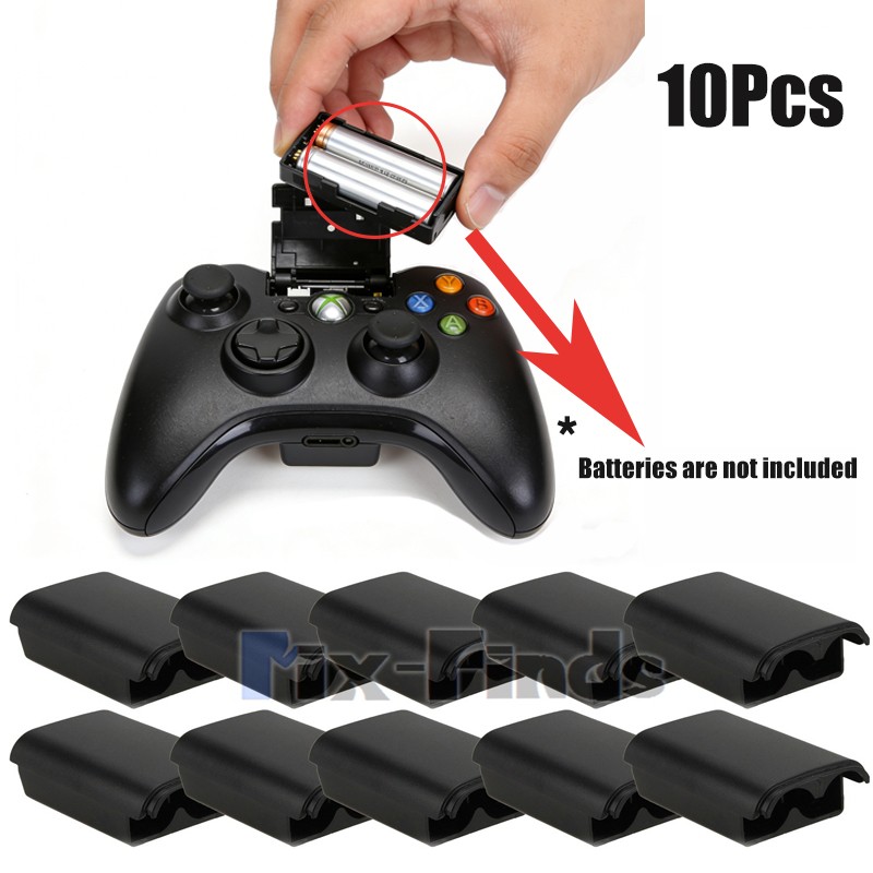 10 Packs AA Battery Back Cover Case Shell Pack For Xbox 360 Wireless Controller