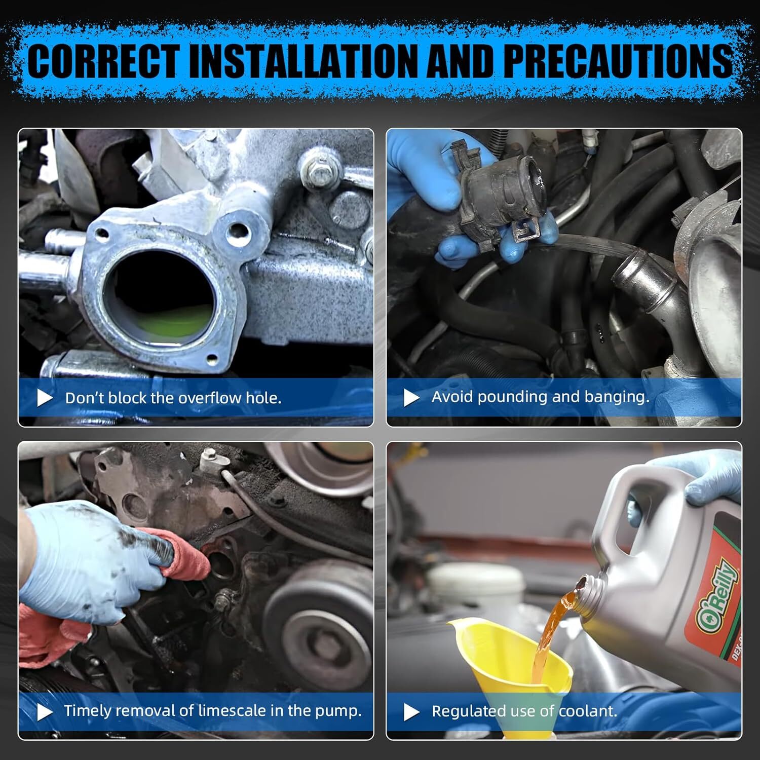 Water Pump With Thermostat For Chevy Silverado Tahoe GMC 4.8 5.3 6.0L , AW5104